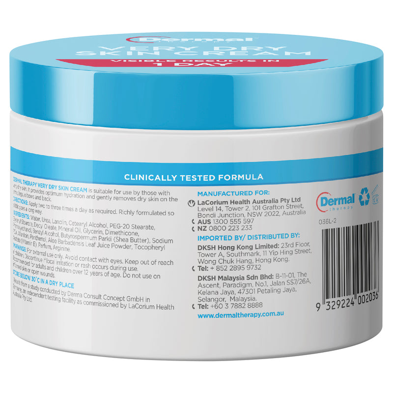 Dermal Therapy Very Dry Skin Cream Tub 250g