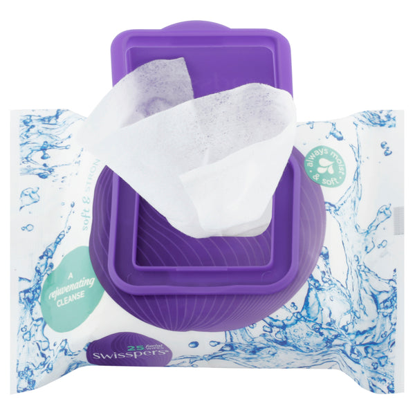 Swisspers Original Cleansing Facial Wipes - 25 Pack