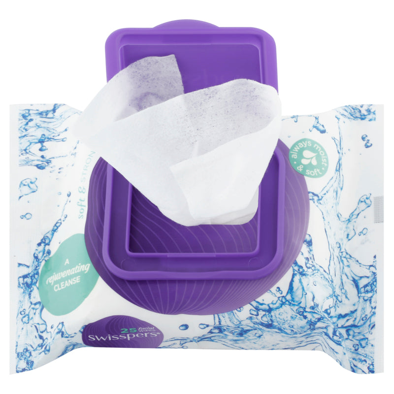 Swisspers Original Cleansing Facial Wipes - 25 Pack