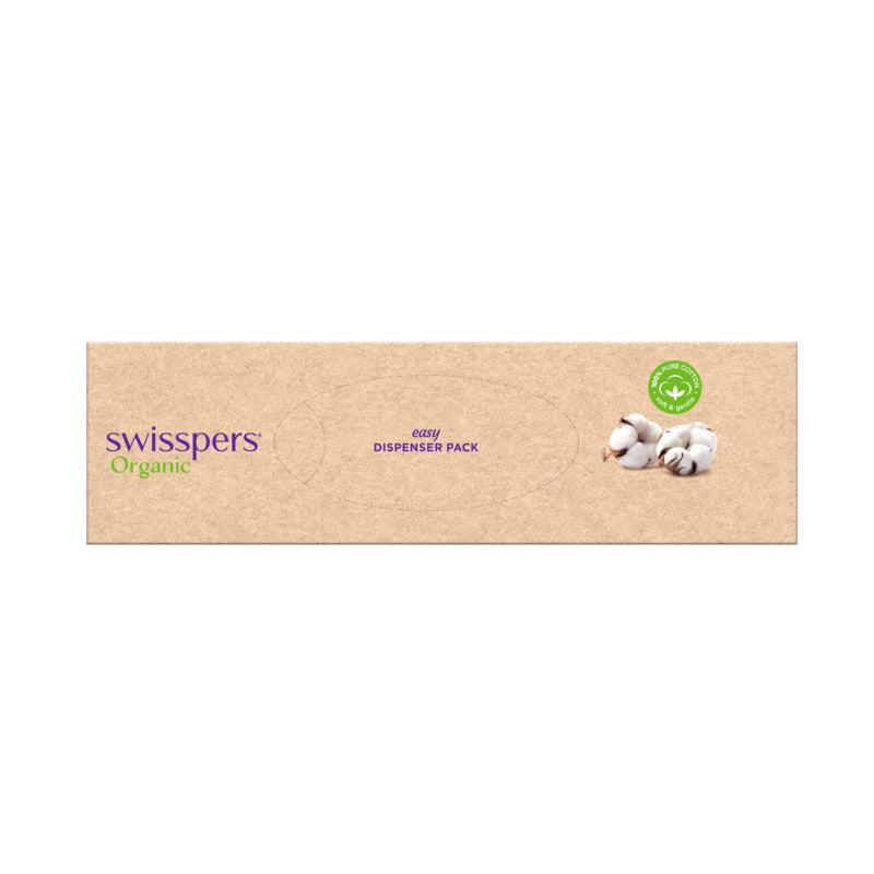 Swisspers Organic Cotton Pads Eco Dispenser - 70 Pack