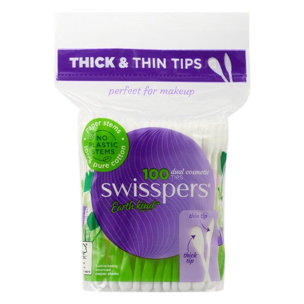 Swisspers Dual Cosmetic Tips Paper Stems - 100 Pack