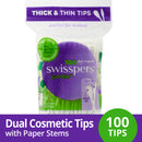 Swisspers Dual Cosmetic Tips Paper Stems - 100 Pack