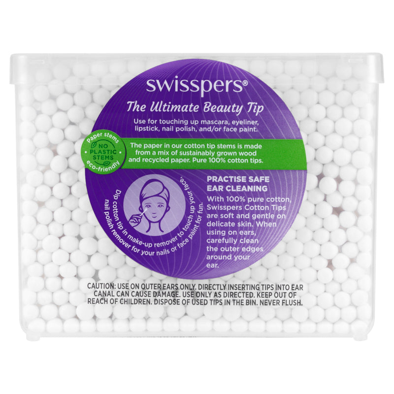 Swisspers Cotton Tips Paper Stems - 400 Pack