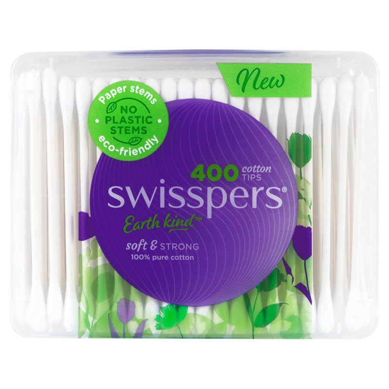 Swisspers Cotton Tips Paper Stems - 400 Pack