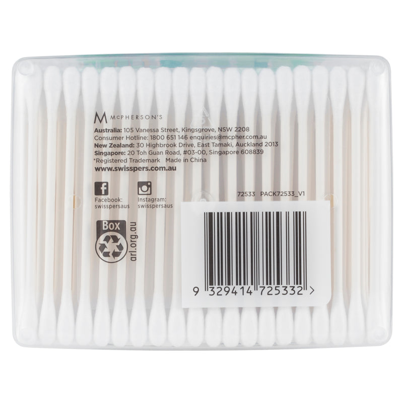 Swisspers Cotton Tips Paper Stems - 400 Pack