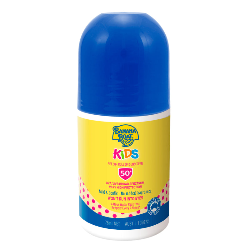 Banana Boat Kids Roll On Sunscreen SPF 50+ 75mL