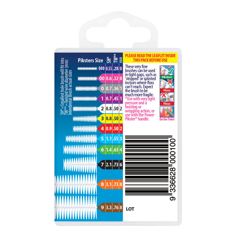 Piksters® Interdental Brushes Grey Size 0 40 Pack