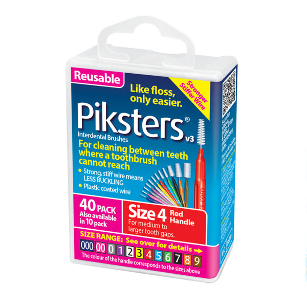 Piksters® Interdental Brushes Red Size 4 40 Pack