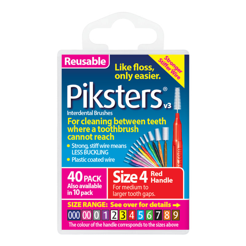 Piksters® Interdental Brushes Red Size 4 40 Pack