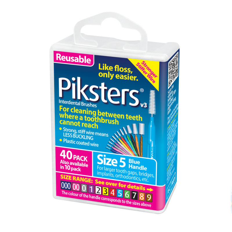 Piksters® Interdental Brushes Blue Size 5 40 Pack