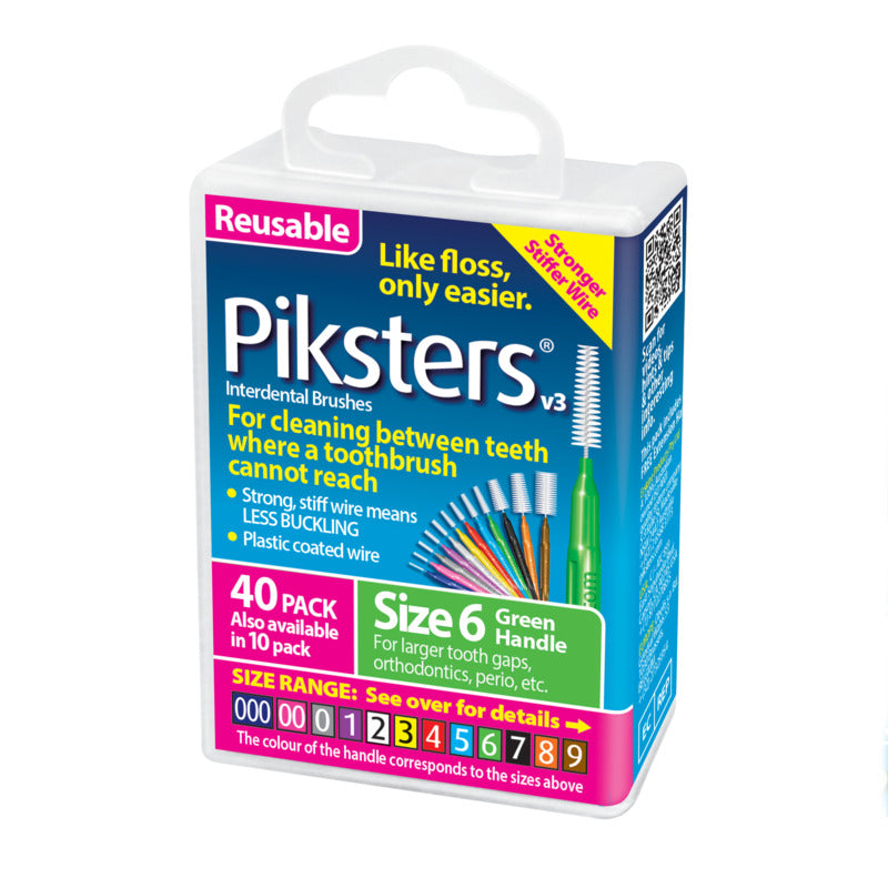 Piksters® Interdental Brushes Green Size 6 40 Pack