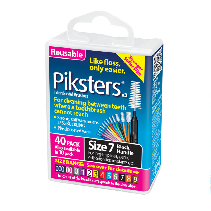 Piksters® Interdental Brushes Black Size 7 40 Pack