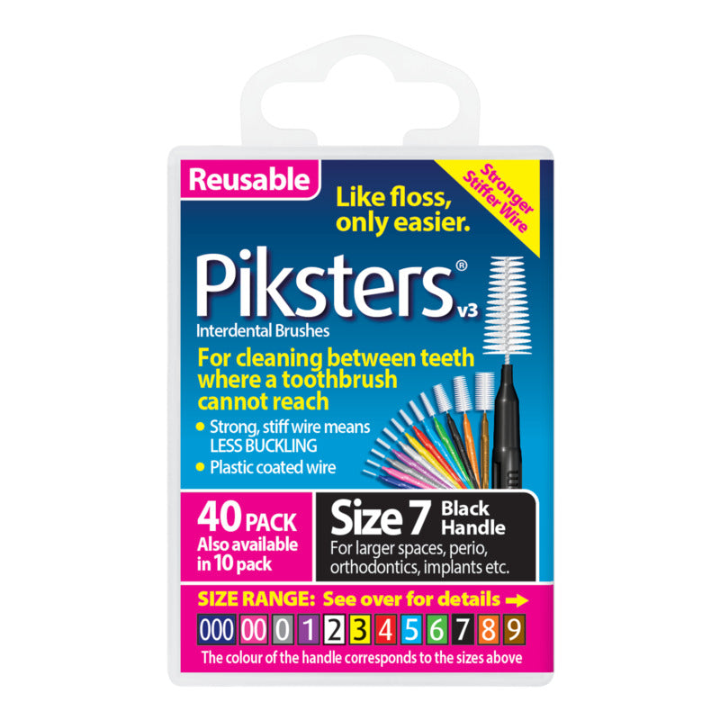 Piksters® Interdental Brushes Black Size 7 40 Pack