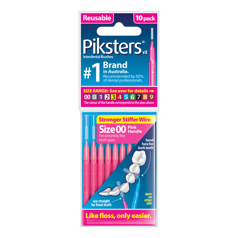 Piksters® Interdental Brushes Pink Size 00 10 Pack