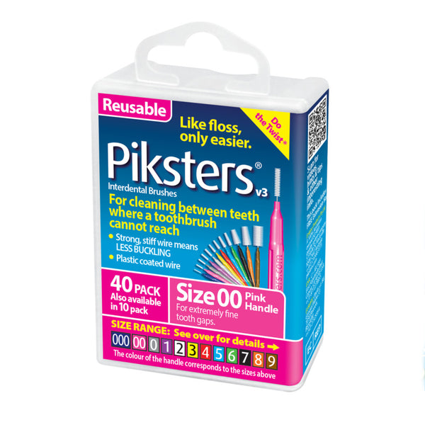 Piksters® Interdental Brushes Pink Size 00 40 Pack