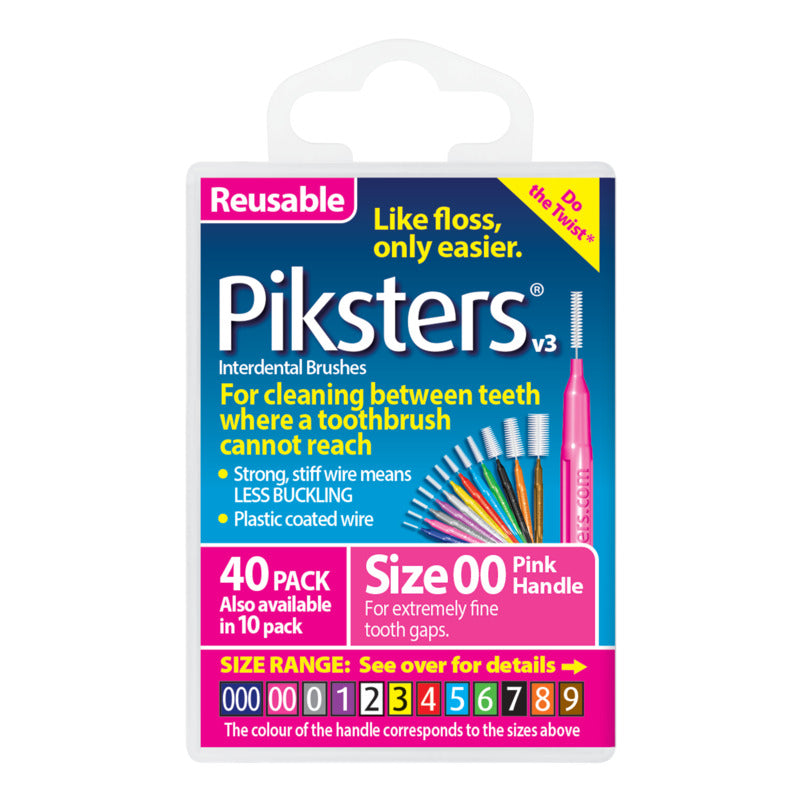 Piksters® Interdental Brushes Pink Size 00 40 Pack