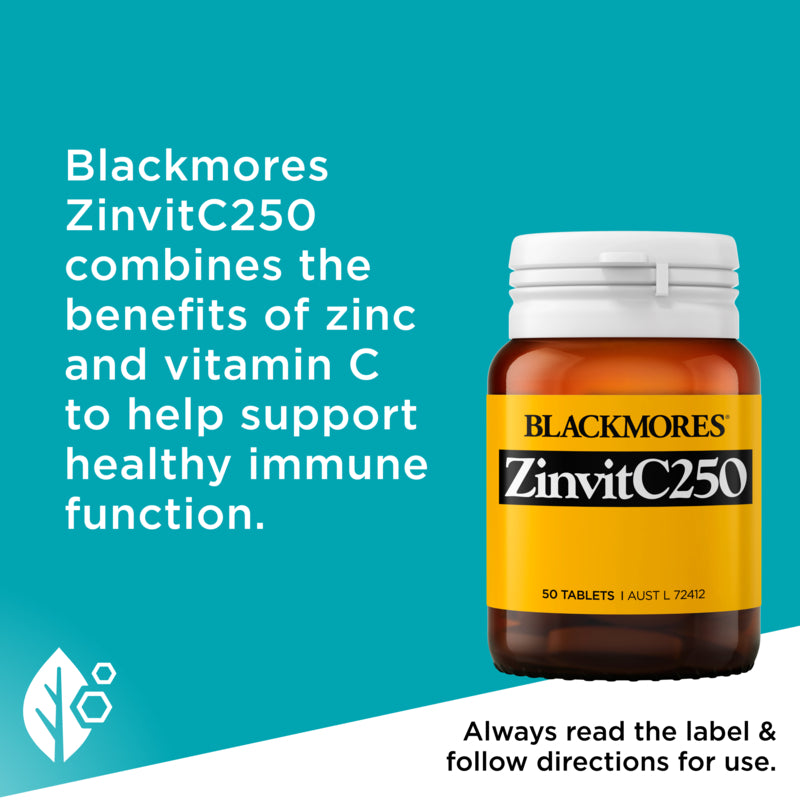 Blackmores ZinvitC250 50 Tablets