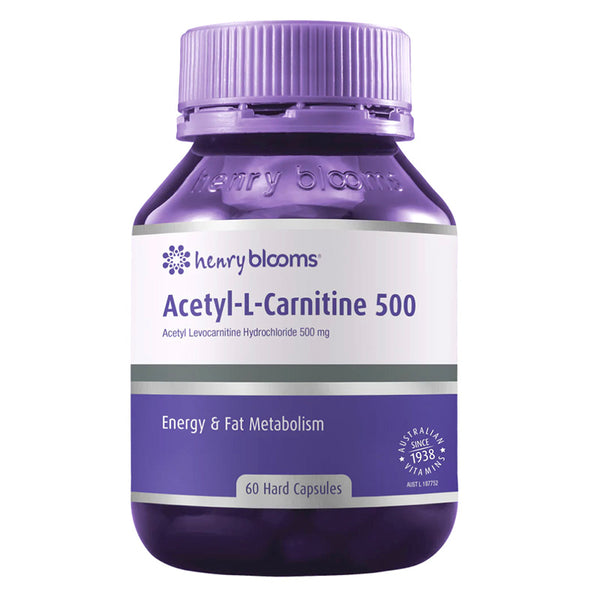 Henry Blooms Acetyl-L-Carnitine 500 60 Capsules