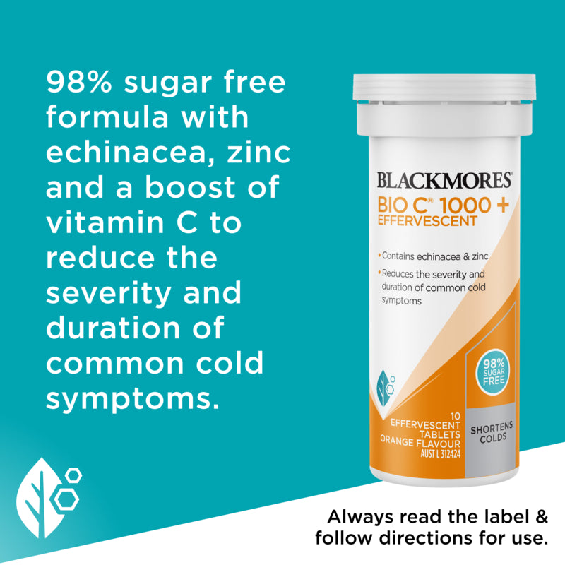 Blackmores Bio C® 1000 + 10 Effervescent Tablets