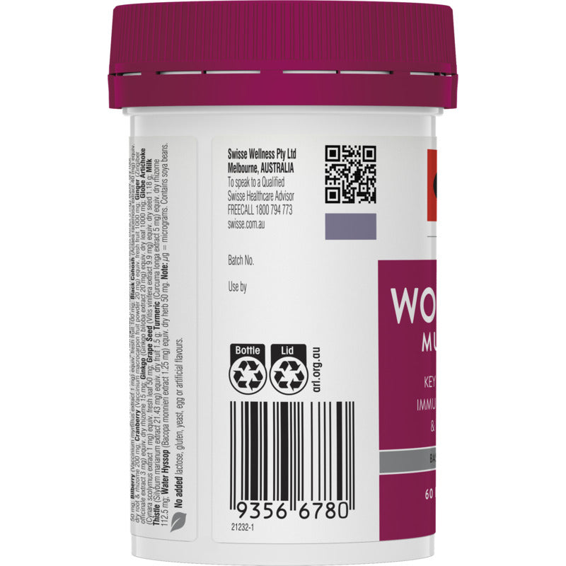 Swisse Ultivite Women's 50+ Multivitamin 60 Tablets