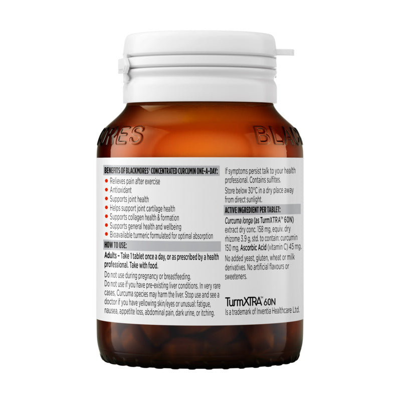 Blackmores Concentrated Curcumin One-A-Day 30 Tablets