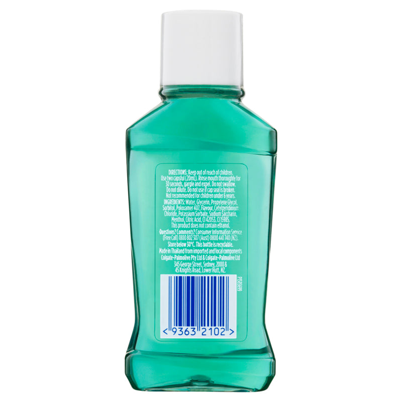 Colgate Plax Antibacterial Alcohol Free Travel Mouthwash Freshmint 60ml