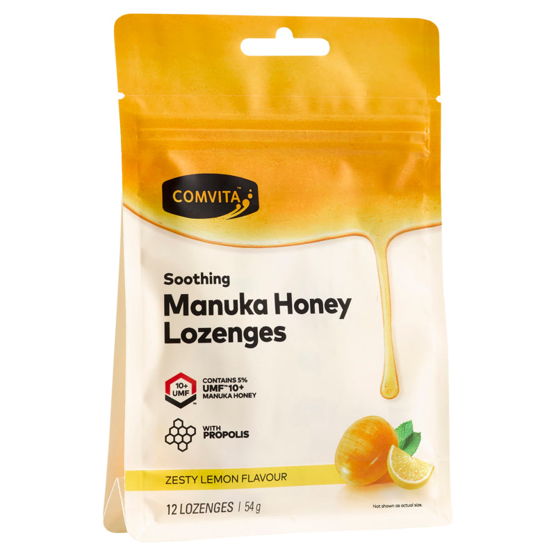 Comvita Soothing Manuka Honey Lozenges - Lemon (12 Pack)