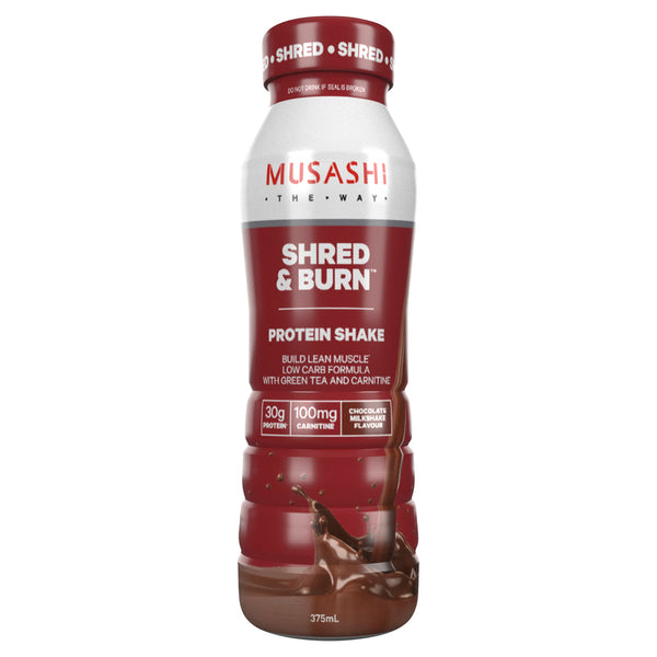 Musashi Shred & Burn Protein Shake Chocolate Milkshake 375ml