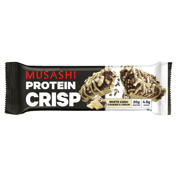 Musashi Protein Crisp Bar White Chocolate Cookies & Cream 60g