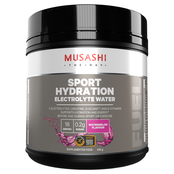 Musashi Sport Hydration Electrolyte Water Watermelon Flavour 450g