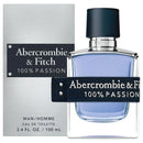 Abercrombie & Fitch 100% Passion perfume bottle and packaging on a white background