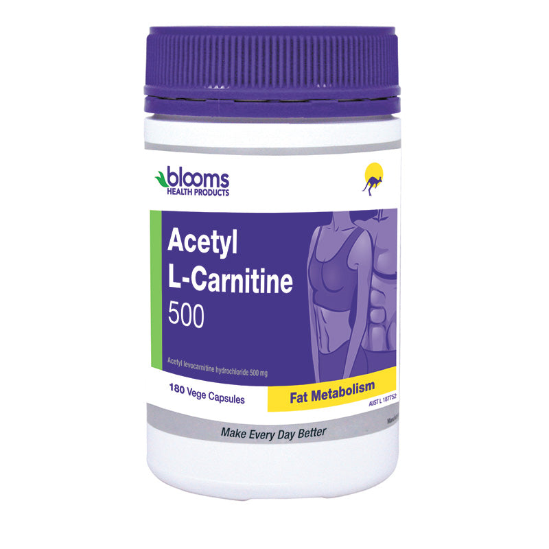 Henry Blooms Acetyl L-Carnitine 500 180 Vege Caps