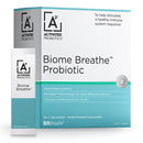 Biome Breathe Probiotic packaging with Activated Probiotics branding on a white background