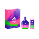 Adidas Spark Up perfume set with colorful packaging on a white background