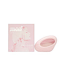 Pink blush with packaging on a white background