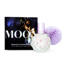 Ariana Grande Moonlight perfume bottle with packaging on a white background