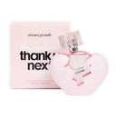 Ariana Grande 'thank u, next' perfume bottle and packaging on a white background