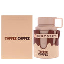 Odyssey Toffee Coffee perfume bottle and packaging on a white background