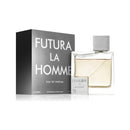 Futura La Homme perfume bottle and packaging on a white background