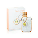 Perfume bottle with packaging labeled 'TAG-HER' on a white background