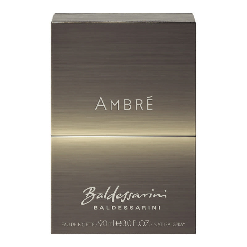 Baldessarini Amre perfume box on a white background