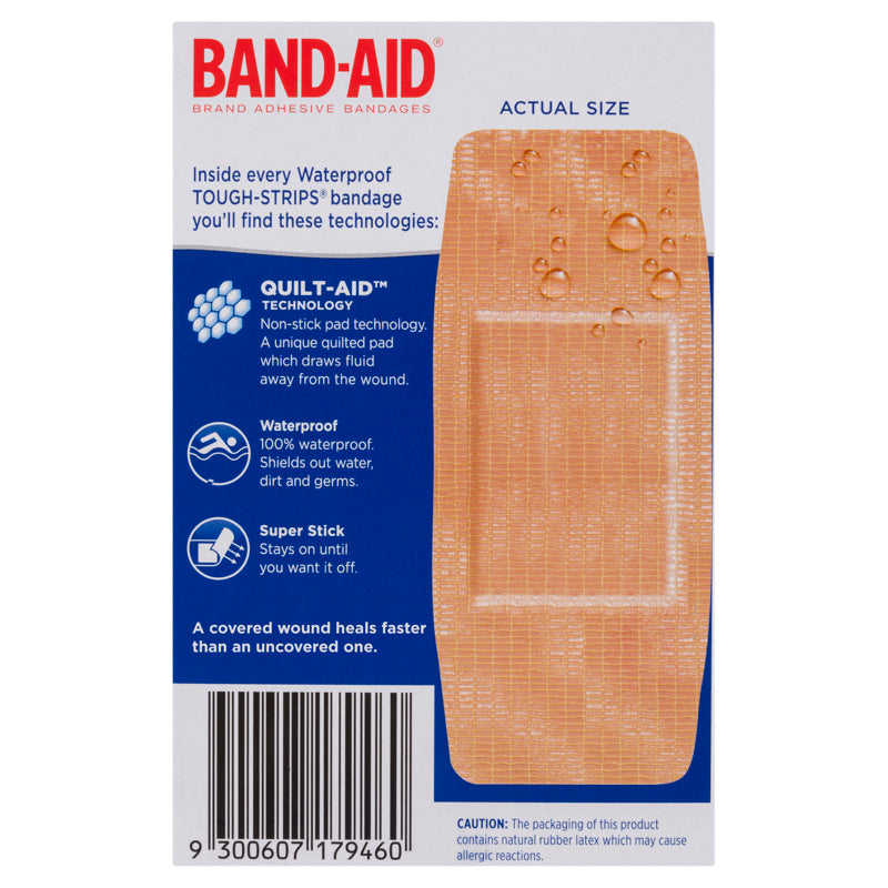 Band-Aid Waterproof Tough Strips XL 10 Pack