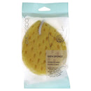 Basicare Bath Sponge - Yellow in its packaging on a white background