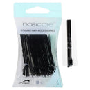 Basicare Bobby Pins Black 6.2cm 36 Pieces on a white background