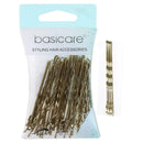 Basicare Bobby Pins Blonde 6.2cm 36 Pieces on a white background