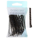 Basicare Bobby Pins Brown 6.2cm 36 Pieces on a white background