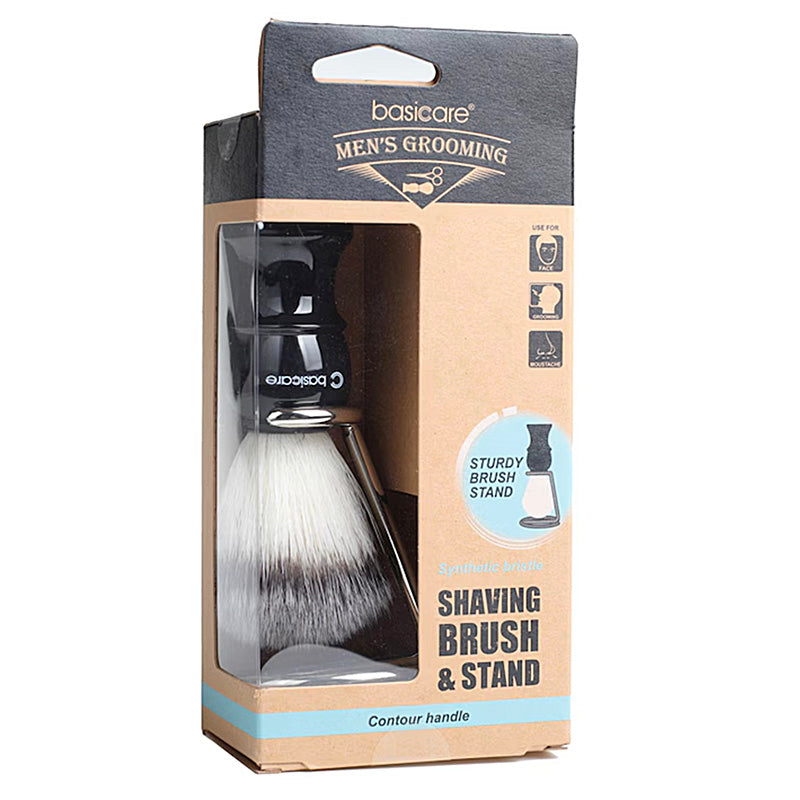 Basicare, Men's Grooming, Shaving Brush With Stand