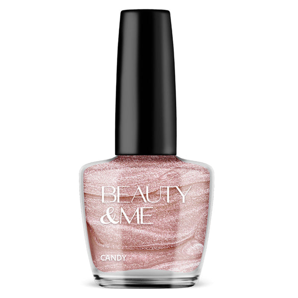 Beauty & Me Nail Polish 12ml - 26 'Candy' Two Tone Metallic Light Pink