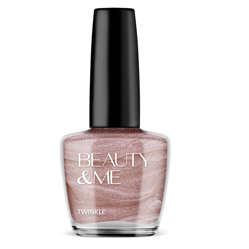 Beauty & Me Nail Polish 12ml - 48 'Twinkle' Two Tone Metallic Pink Bronze