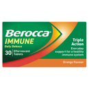 Berocca Immune Daily Defence Vitamin C, D and Zinc, Orange Flavoured Effervescent Tablets 30 Pack